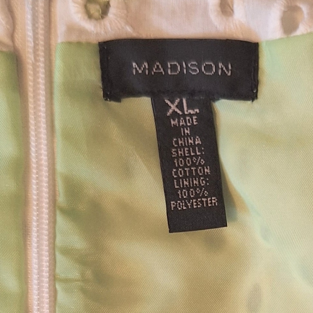 Madison cotton white sherbet eyelet lace dress sz XL *C6 - Picture 5 of 5